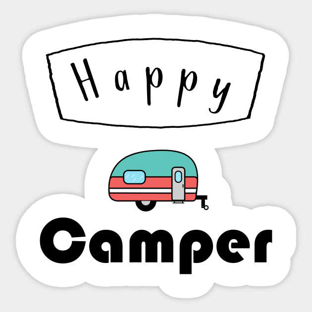 Happy Camper Sticker by DesignerDallas